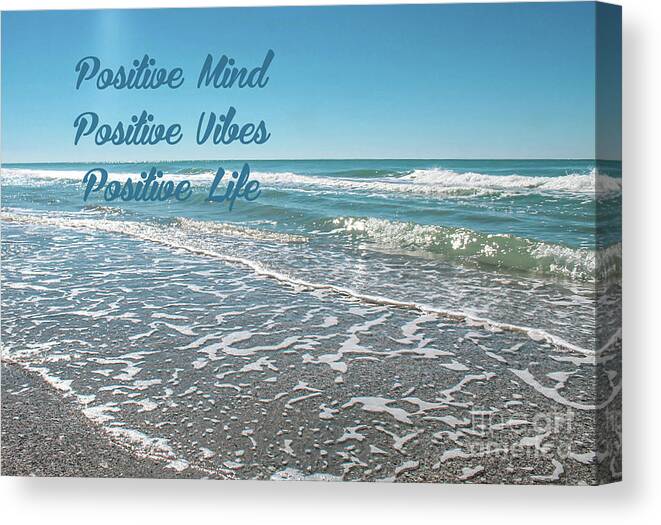 'Positive Vibes' #canvas print can be found in my shop... picture taken of the #GulfofMexico from the beautiful #caspersenbeach in #Venice #Florida💙💙💙 #NaturePhotography #beachvibes #PositiveVibes #gifts #giftsformom #wallart #homedecor 3-joanne-carey.pixels.com 💙💙💙