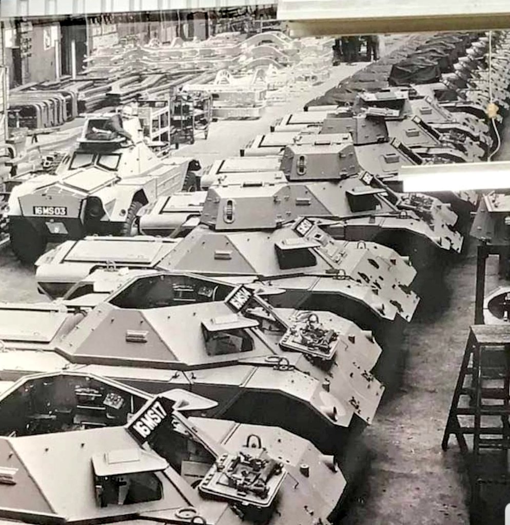 Daimler Ferret production, Coventry 🇬🇧 The MS registrations signify Ministry of Supply, these were generally used for vehicles designated for export