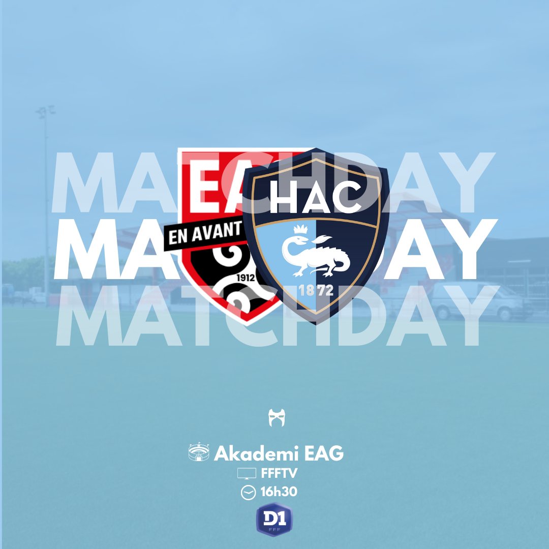 🩵💙 Matchday 🩵💙

🏆 J22 - @D1Arkema
🆚 @EAGuingamp
📍 Akademi EAG
📺 FFFTV
🕛 16h30