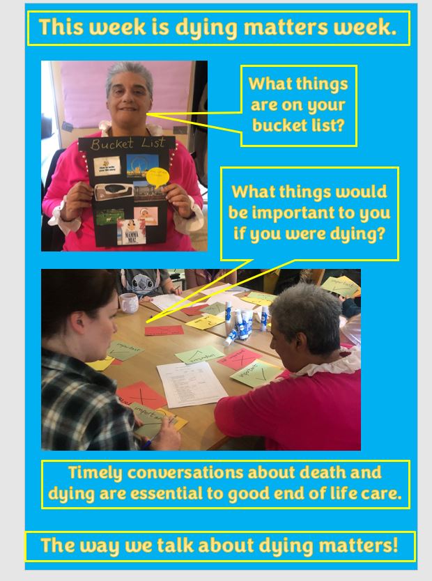 'Its Time to talk' is this years theme for Dying Matters week. The Hertfordshire Community LD Nurses can support you and the people important to you to have those conversations. #DyingMattersAwarenessWeek hertfordshire.gov.uk/services/adult… hertsandwestessex.ics.nhs.uk/news/dying-mat…