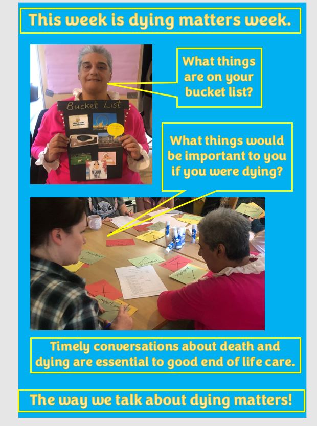 'Its Time to talk' is this years theme for Dying Matters week. The Hertfordshire Community LD Nurses can support you and the people important to you to have those conversations. #DyingMattersAwarenessWeek 
hertfordshire.gov.uk/services/adult…

hertsandwestessex.ics.nhs.uk/news/dying-mat…