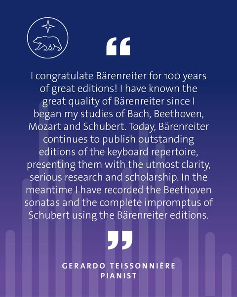 Bärenreiter Jubilee Ambassador
Gerardo Teissonnière, Pianist
<a href="/GTeissonniere/">GERARDO TEISSONNIÈRE</a>