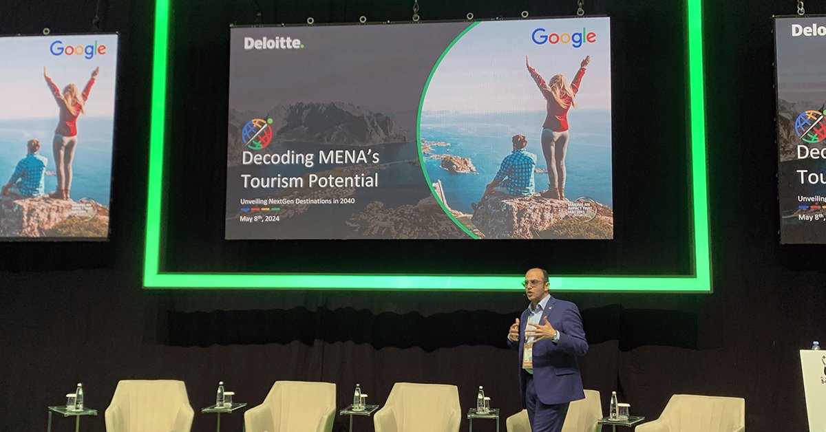 Our Head of Travel Sales, Hany Abdelkawi, led the conversation on the past, present, and future of the #TravelIndustry in MENA. 💬 

The #ArabianTravelMarket session examined the potential in the region, the rise of NextGen destinations, and the latest #TourismTrends. 🗺️