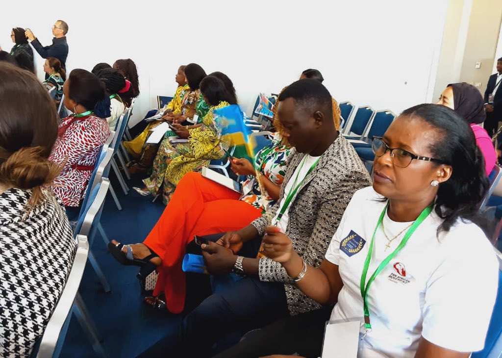1) Commissioner of Women and Gender in the Pan African Movement Rwanda chapter, Agatesi Marie Laétitia Mugabo, together with other women from Rwanda, participated in the International Conference of African Women of Expertise held in Tangier, #Morocco.

#AfCFTA