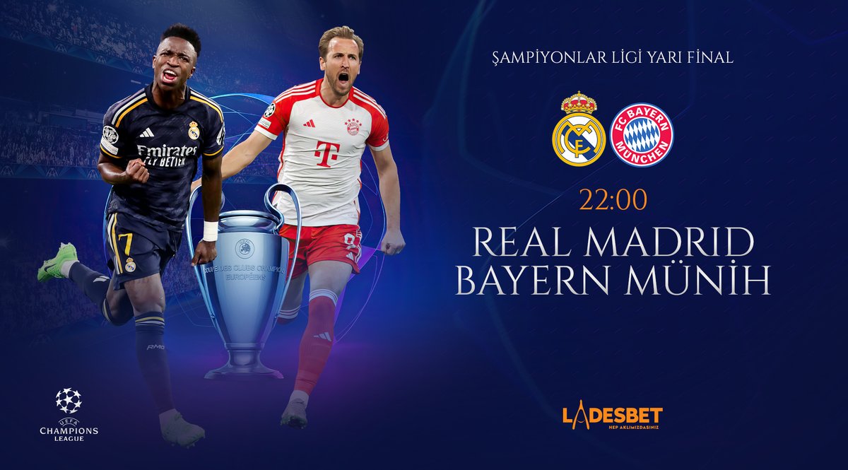 UEFA Şampiyonlar Ligi yarı final rövanş maçında Real Madrid, Bayern Münih’i konuk edecek. iki takım da adını Devler Ligi finaline yazdırmak için sahaya çıkacak! Günün maçlarına bahis alabileceğiniz güvenilir adres;