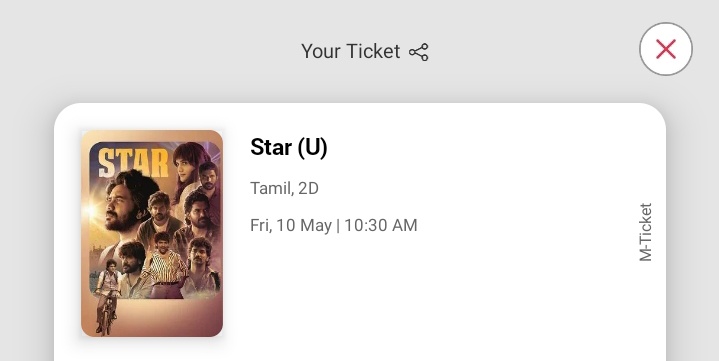 Booked My Ticket for #STAR ⭐♥️👍🏾

Hope it won't disappoint my Expectation 😌

#KAVIN #STARMOVIE @elann_t #STARFromMay10