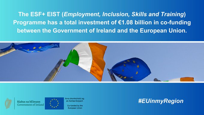 Today on #EuropeDay we celebrate LMETB's FET programmes that are co-funded by the Government of Ireland and European Union under ESF+ EIST funding.

These include Youthreach, Adult Literacy, Traineeships, Bridging and Foundation Courses and Specific Skills Training

#EUinMyRegion