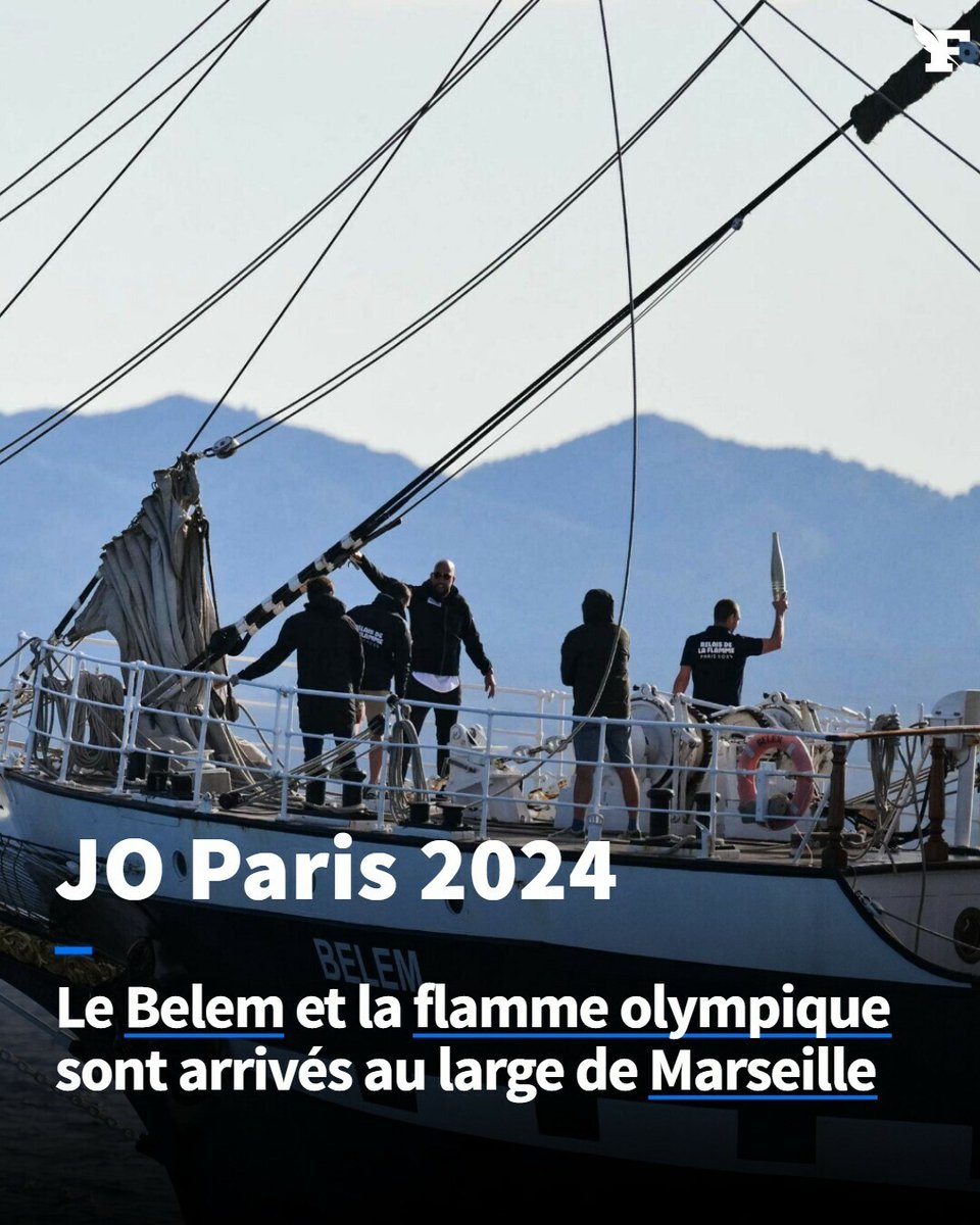 EN DIRECT - Cent ans après les derniers JO d'été en France, la flamme olympique s'apprête à débarquer ce mercredi du trois-mâts Belem, à Marseille. →lefigaro.fr/sports/jeux-ol…