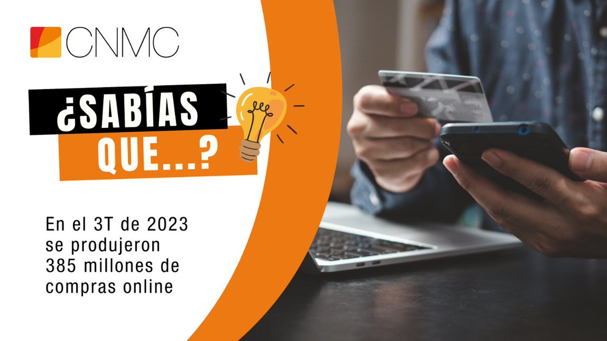 📱¿Sabías que el ecommerce español facturó 21.000 millones de euros durante el 3T de 2023? Supone un incremento del 15,2 % respecto al mismo período del año anterior. 🔗 bit.ly/Blog-ecommerce… #SabiasQueCNMC
