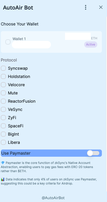 market's down?
continue to grind airdrops. 
$AAI's AI farming feature is finally live. $ZKS soon