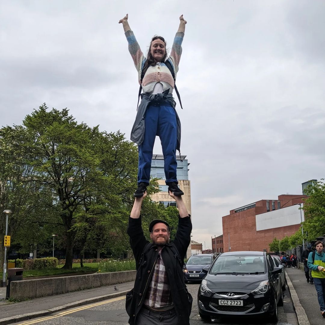Great to bump into #CikadaCircus while in Belfast! They are performing as part of @foolsfestival tomorrow at 8 pm. After that, they will make their way down to Wexford for #ISACS #WhereDanceMeetsCircus Supported by @wexfordcoco and The @artscouncil_ie bit.ly/3AoNGAQ
