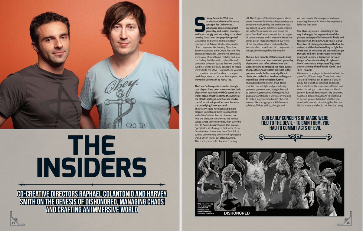 dhindes's tweet image. In honour of Arkane Austin, I am making the 100-page digital magazine we at @sneaky_bastards created free forever. This is a full publication dedicated to Dishonored 1 and its DLCs, including exclusive interviews with the development team. Link in the reply.