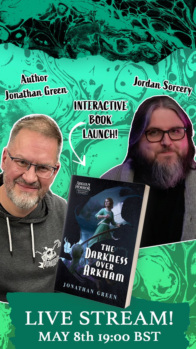 Win a copy of the awesome new #ArkhamHorror game book The Darkness Over Arkham! Just like, follow, & repost and I will draw a random winner tomorrow! (UK entries only) And tonight at 19:00 you can help me tackle it live with author @jonathangreen! youtube.com/live/tkxdOzJRj…