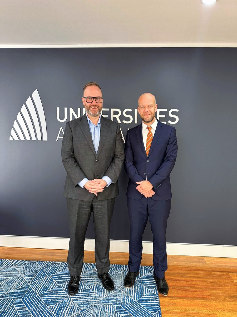 It was great to meet with Deputy Head of Mission from the Embassy of Sweden Per Linnér this morning to discuss opportunities to deepen connections and share best practice between our higher education systems. ⁦@uniaus⁩