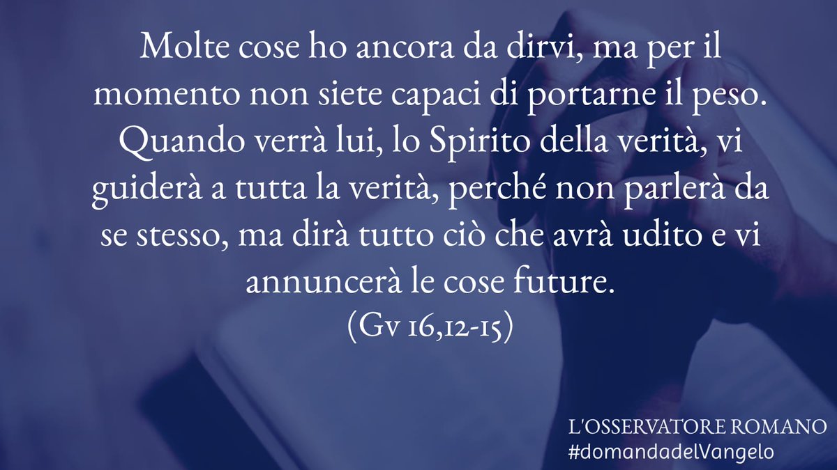 #domandadelVangelo L'uomo non può sostenere troppa realtà, diceva Eliot. La vita, la verità, hanno un “peso” che per noi è insostenibile. Forse per questo spesso preferiamo mentire a noi stessi? @monda66