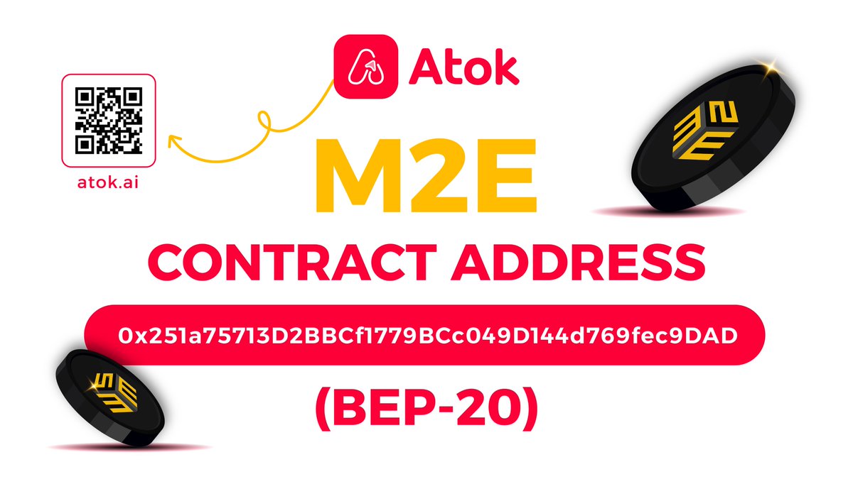 🔐 ADD #M2E TO WALLET, UNLOCK NOW 🔐

🚀 Start your #crypto journey with M2E! Here's how:

1️⃣ Create Digital Wallet: Choose #MetaMask, #Wallet Connect, #Trust Wallet, or any digital wallet.

2️⃣ Add M2E: Use this address: 👣 0x251a75713D2BBCf1779BCc049D144d769fec9DAD (BNB network)…
