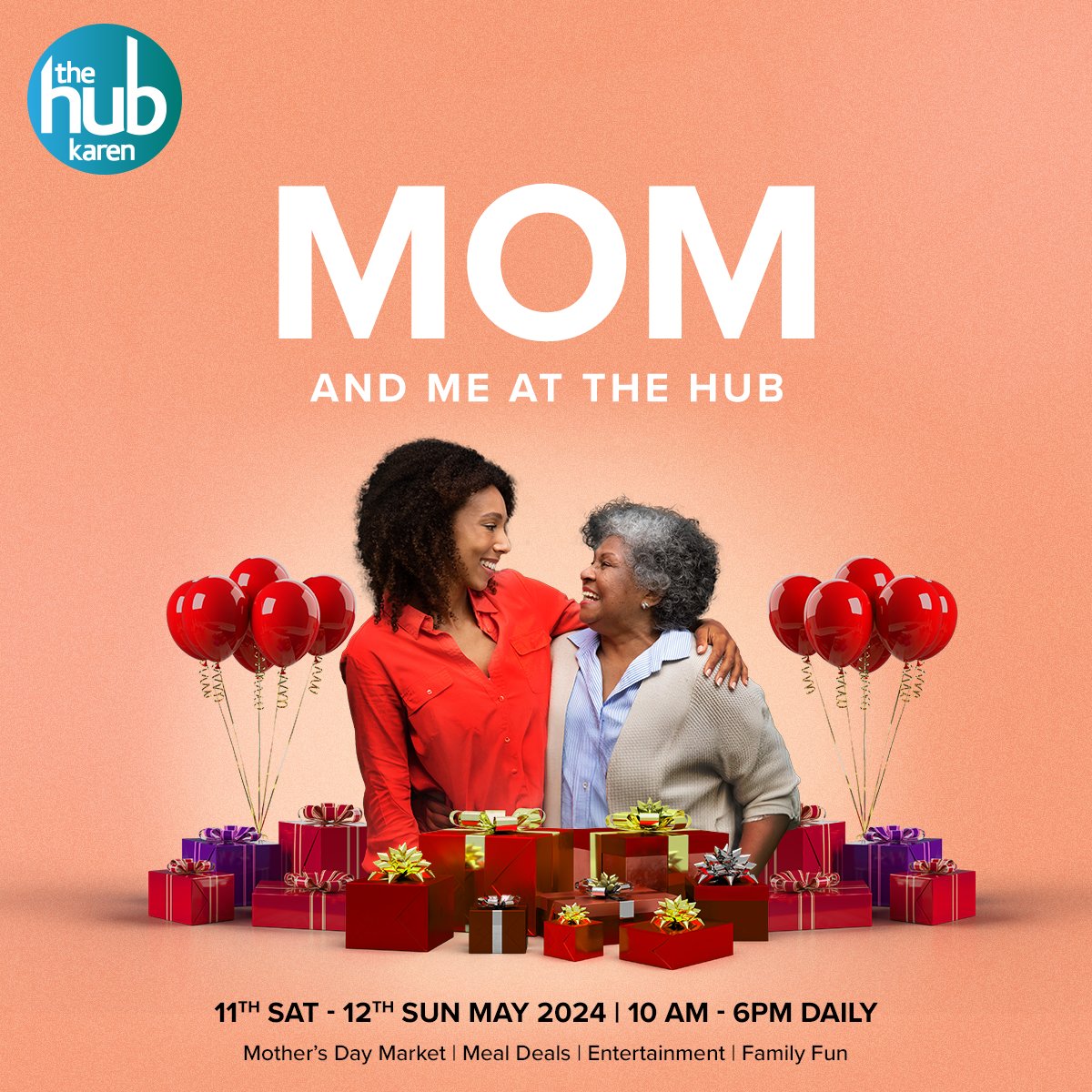 Mom & Me time at the Hub this weekend! Explore the Mother's Day markets, soak in live entertainment, and seize fantastic fashion, shopping & meal deals! Let's make this Mother's Day weekend extra special. #MomAndMe #MothersDayAtTheHub #TheHubKaren #THK