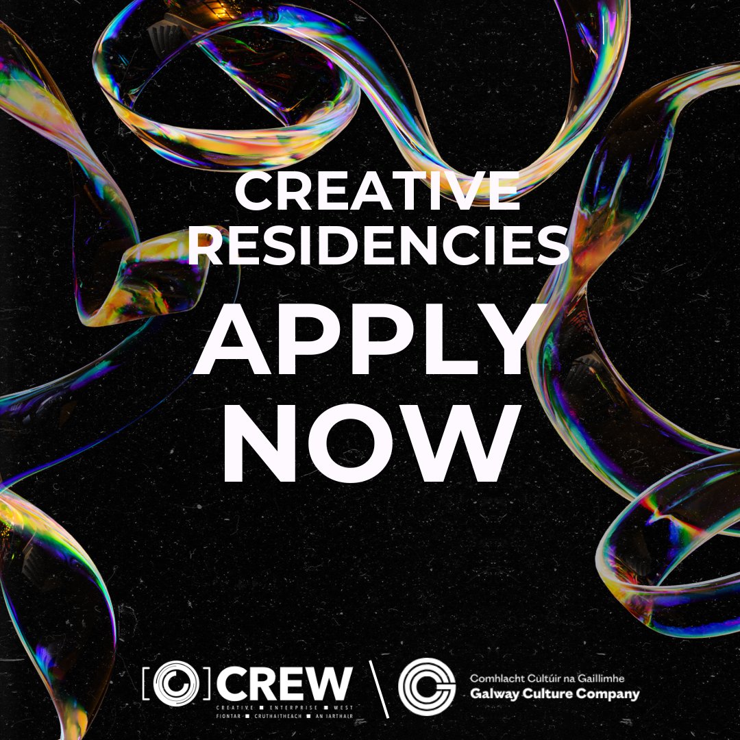 Apply now for our Creative Practitioner Resiidency programme: Creative Communities. 

This month long residency programme is available to Galway-based Creative 
Practitioners working in CreaTech.

Read more- crewdigital.ie/open-call-crea…

In partnership with @galwaycultureco