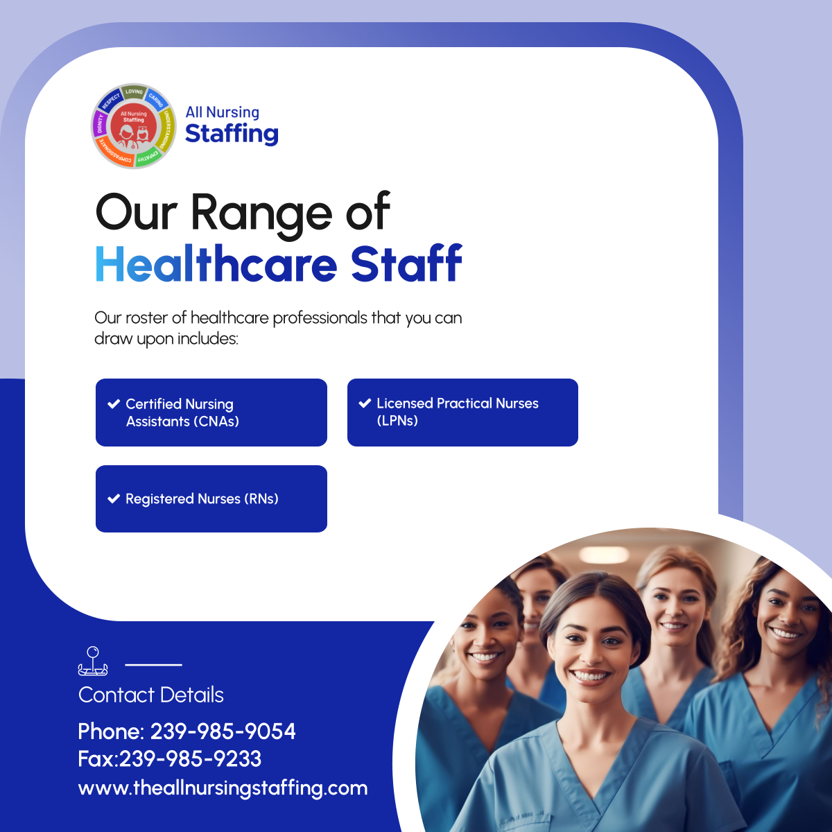 From specialized therapists to diagnostic experts, our pool of allied health professionals in Florida is ready to fill the gaps in your healthcare teams...

Read more:
facebook.com/permalink.php?…

#FortMyersFlorida #MedicalStaffing #HealthcareStaff