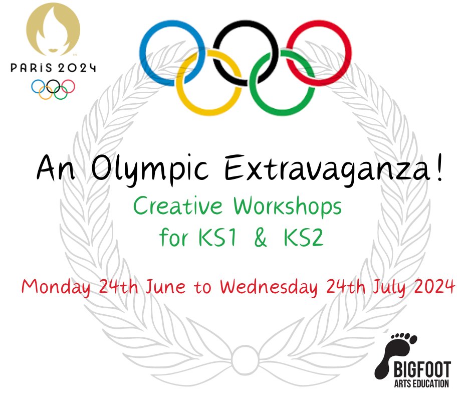 Here at Bigfoot we're gearing up for a Summer of sunshine & sport #ParisOlympicGames. And what better way to inspire your students to get excited and join in with the action than a Bigfoot 'Olympic Extravaganza' #workshop?!
#Olympics #olympics2024 #schoolworkshops #primaryschools
