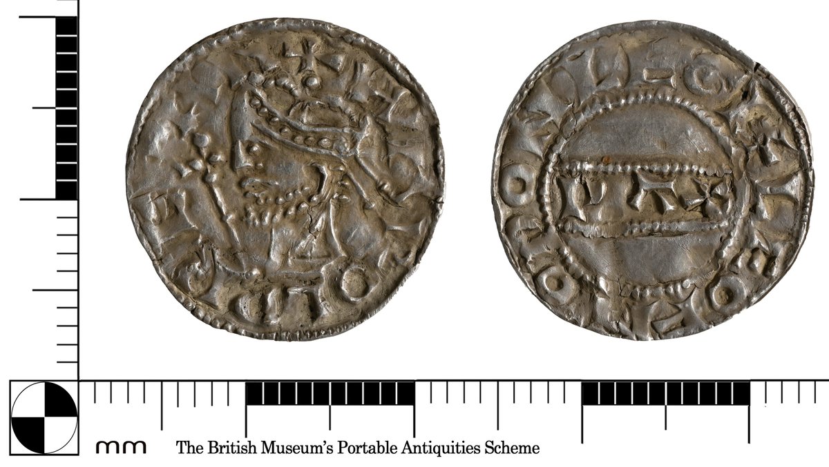 This is a penny of Harold II Godwinson, minted in Chester and dating to AD 1066. It is the first example of a Harold II coin minted by the moneyer Leofnoth to be identified and the first recorded by the PAS. #FindsFriday finds.org.uk/database/artef…