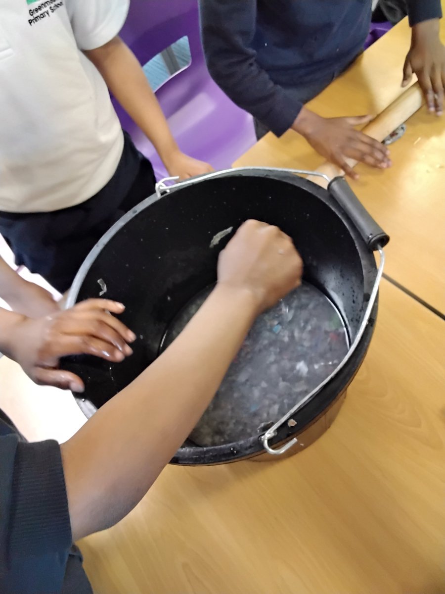 We enjoyed getting messy this week in science club! We looked at the global goal 12- sustainability, and made our own paper. We can't wait to see if we can draw on them next week! @My_ScienceClub