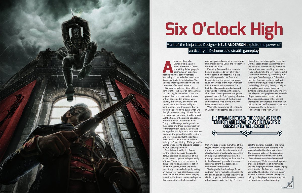 In honour of Arkane Austin, I am making the 100-page digital magazine we at @sneaky_bastards created free forever. This is a full publication dedicated to Dishonored 1 and its DLCs, including exclusive interviews with the development team. Link in the reply.