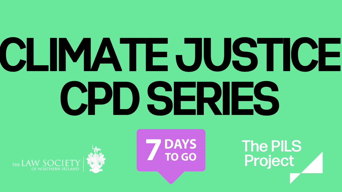 📣One week to go until our third #ClimateJustice CPD session📣 This is the final one in the current series, so don't miss your chance to network with local campaigners! #protest #defamation #planning #ThirdPartyInterventions BOOK NOW: eventbrite.co.uk/e/climate-just…