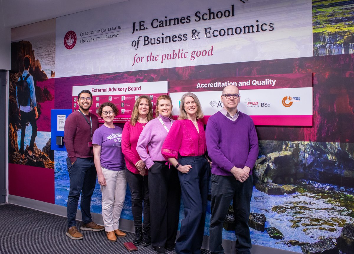 University of Galway - J.E. Cairnes School of Business & Economics team going purple last week to show support to Domestic Violence, victim-survivors!

#GoPurple #SupportSurvivors #EndDomesticViolence