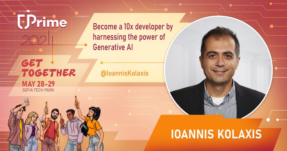 Just is a few weeks <a href="/IoannisKolaxis/">Ioannis Kolaxis</a> will tell us how to become a 10x developer by harnessing the power of Generative AI! Live, at #jPrime!

Your pass is a click away: jprime.io/tickets