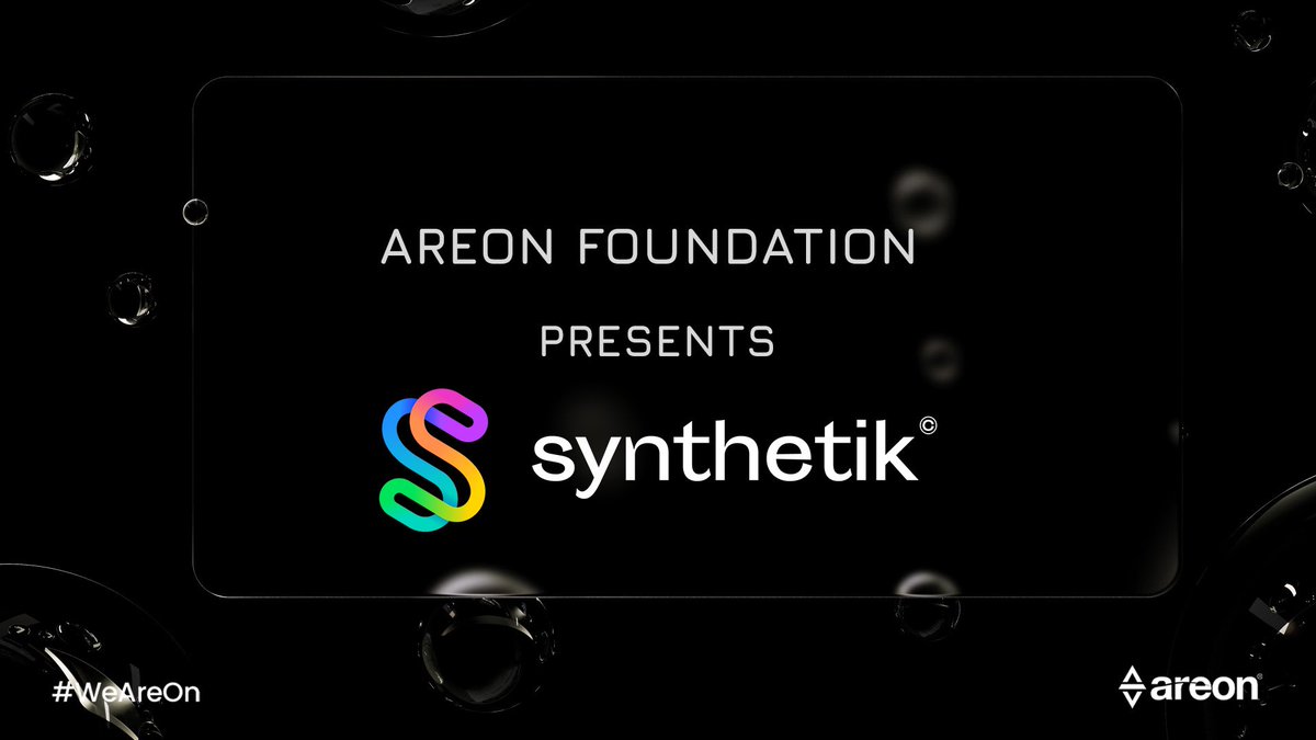 The @AreonNetwork Ecosystem Gets Colorful!
🧵

1/  
Big news from @FoundationAreon!as they introduce @SynthetikAI, the first tokenized project in Areon ecosystem!  

#WeAreOn
