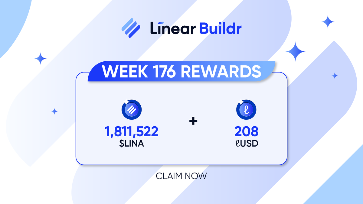 Reminder: $LINA and $LUSD rewards have been distributed, please claim these rewards via buildr.linear.finance at your earliest convenience. #Linear #BNBChain #BNB