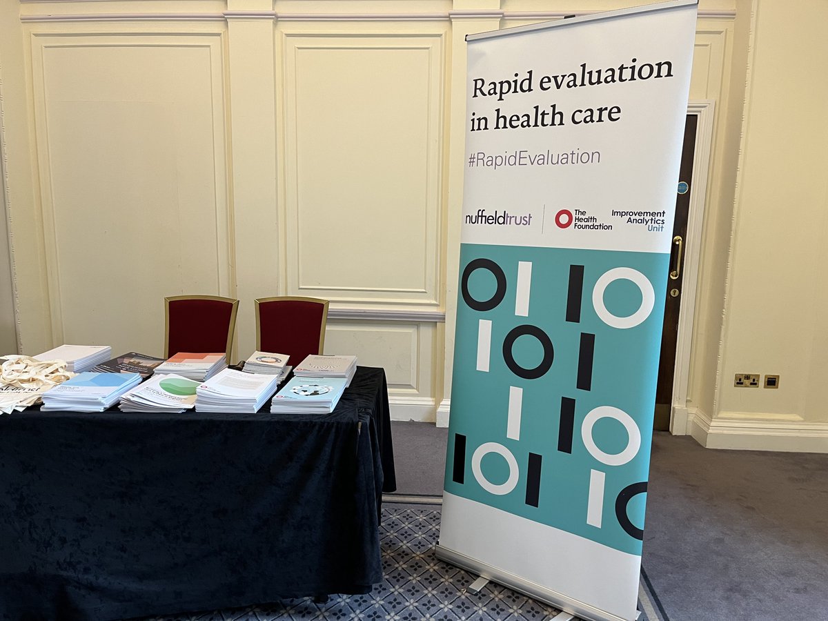 We are getting ready to welcome analysts, service users, commissioners and decision makers for the sixth Rapid evaluation in health care conference with @NuffieldTrust! If you’re attending, please use #RapidEvaluation to share your reflections from the day.