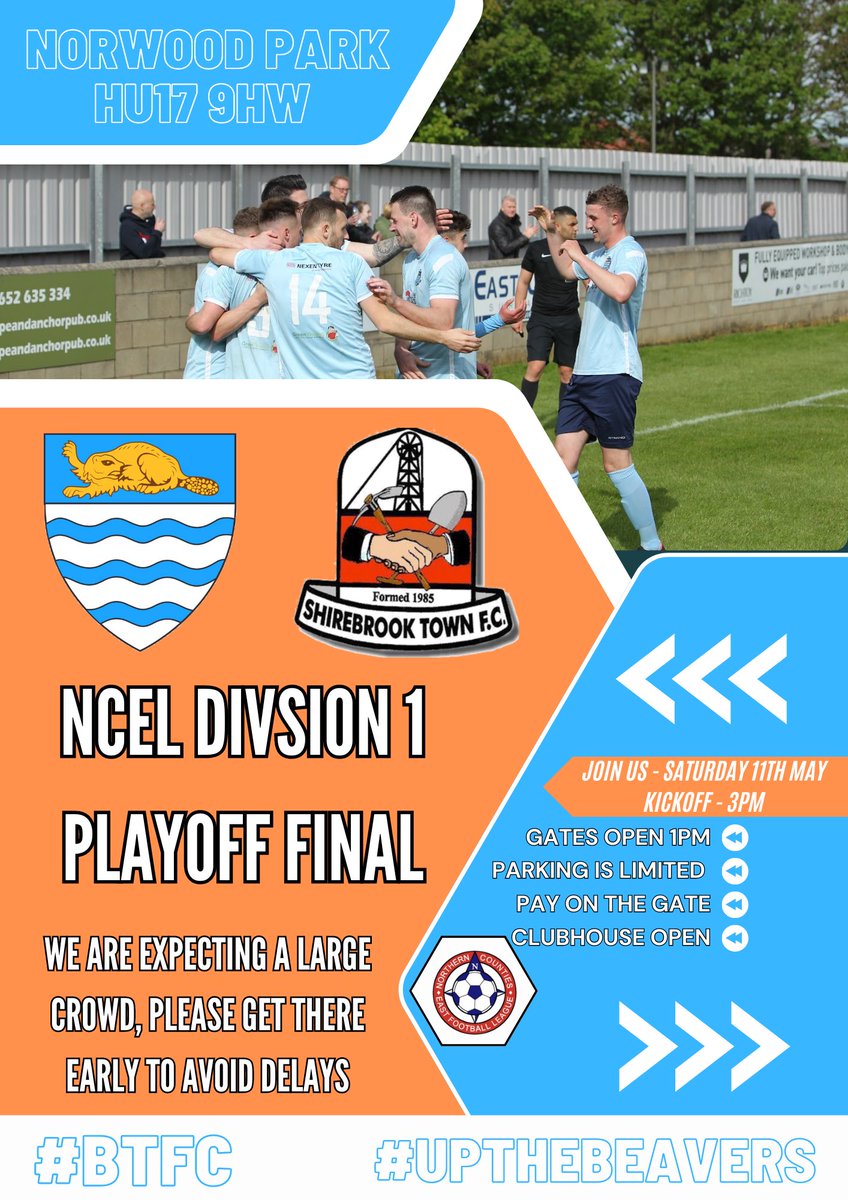 Looking forward to a playoff final on Saturday! £5 ADULTS £3 CONCESSIONS