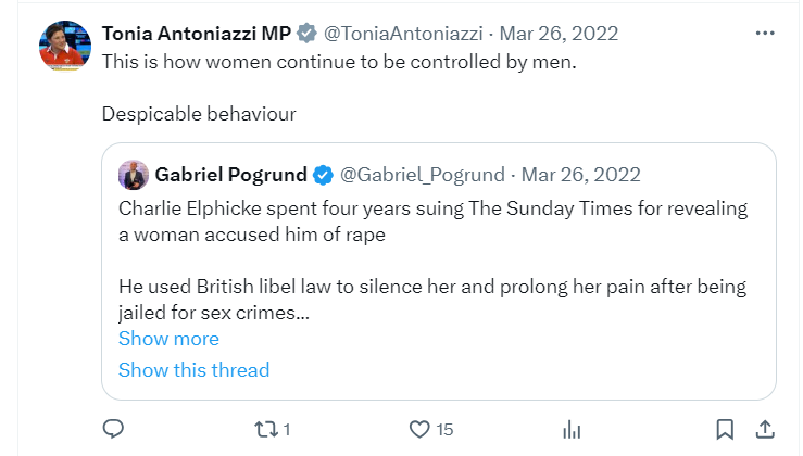 Here's how Labour MPs reacted to our reporting on Charlie Elphicke's 'protection racket' in 2022. Natalie was one of a group of MPs who tried to improperly influence his criminal trial. She also dismissed his victims' allegations after his conviction for sexual offences.