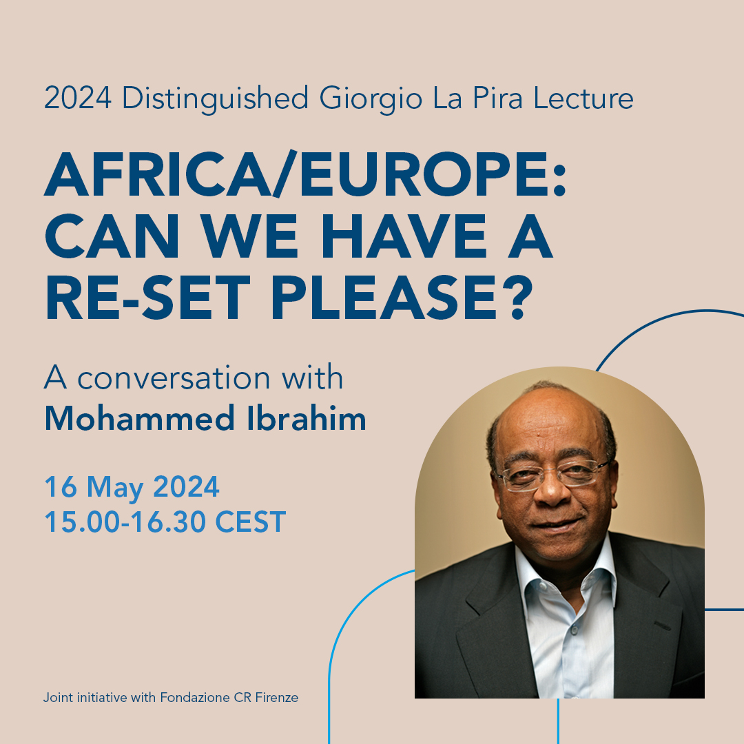 📣 On 16 May, Sir Mohammed Ibrahim, Founder and Chair of the @Mo_IbrahimFdn, will deliver the third Distinguished Giorgio La Pira lecture at the Florence @stgeui 🌍 on #Africa & #EU relations. ⏰ 15:00 - 16:30 CEST 📌 Palazzo Buontalenti & online 🔗 loom.ly/YIVhy8k