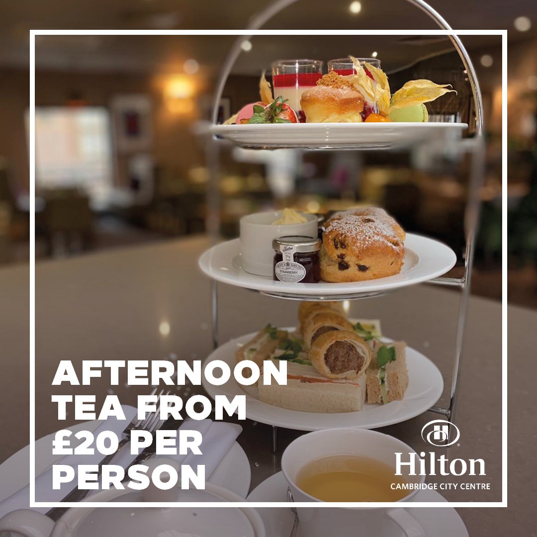 🍞 Nothing beats freshly baked scones with clotted cream and jam. Reserve your table for Afternoon Tea at Hilton Cambridge City Centre today. hil.tn/21wgmp