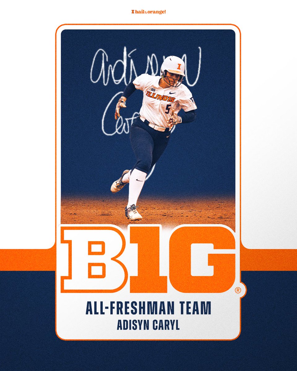 Illinois Softball (@illinisb) on Twitter photo 🔸ALL-FRESHMAN TEAM 🔹
Congrats <a href="/AdisynCaryl/">Adisyn Caryl</a> on your <a href="/B1Gsoftball/">Big Ten Softball</a> honor!
#Illini | #HTTO 🔸ALL-FRESHMAN TEAM 🔹
Congrats <a href="/AdisynCaryl/">Adisyn Caryl</a> on your <a href="/B1Gsoftball/">Big Ten Softball</a> honor!
#Illini | #HTTO