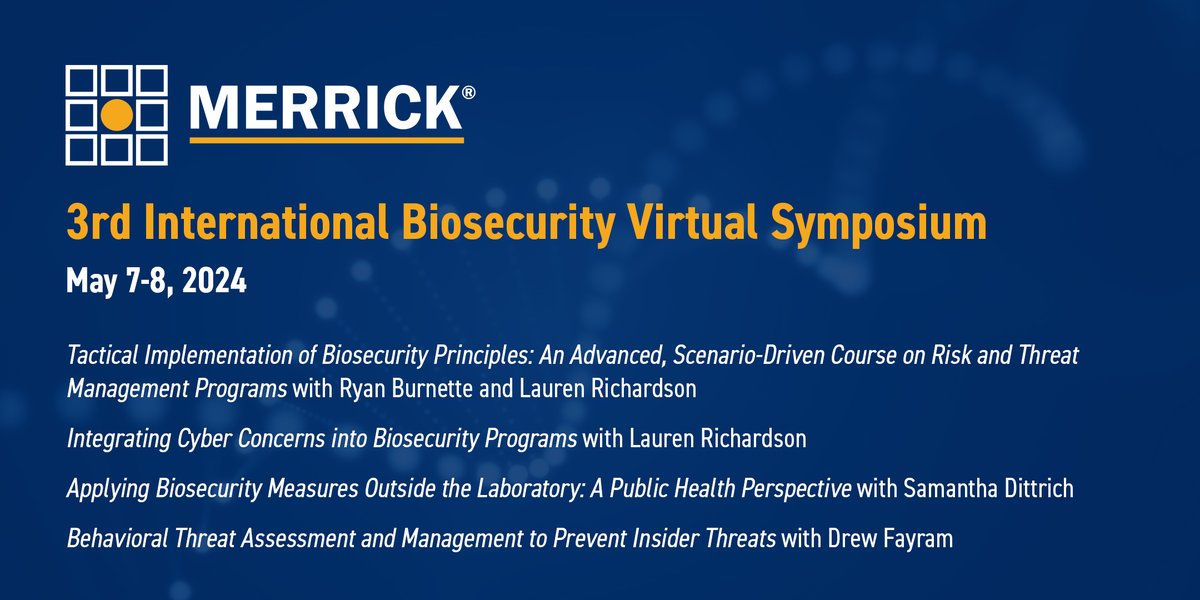 Merrick & Company (@merrickcompany) on Twitter photo We hope to see you at the 3rd International Biosecurity Virtual Symposium from May 7-8! Lauren Richardson, Ryan Burnette, Samantha Dittrich, and Drew Fayram will all be delivering expert presentations on a variety of industry topics. Don't miss it! #wearemerrick <a href="/ABSAOffice/">ABSA International</a> We hope to see you at the 3rd International Biosecurity Virtual Symposium from May 7-8! Lauren Richardson, Ryan Burnette, Samantha Dittrich, and Drew Fayram will all be delivering expert presentations on a variety of industry topics. Don't miss it! #wearemerrick <a href="/ABSAOffice/">ABSA International</a>