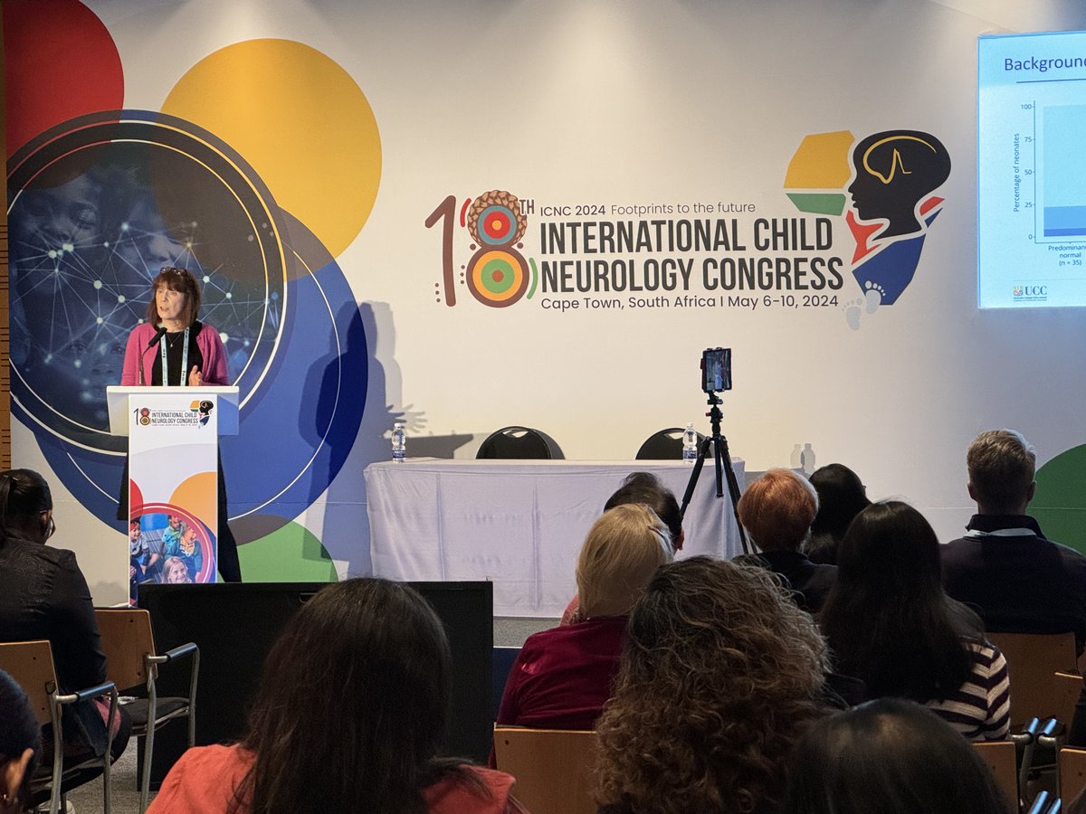 Prof Boylan speaks today at the 18th International Child Neurology Congress #ICNC2024 Neonatal Neurology: What We Have and What We Want Talk title: 'Neuromonitoring in Neonatal Neurocritical Care: neonatal seizures and neurodevelopmental outcomes' #infantresearchcentre