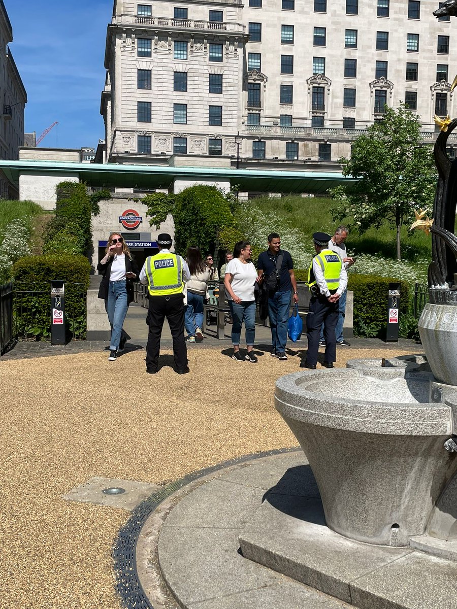 Our specially trained #ProjectServator officers have continued to pop up around Westminster today. 
    
We use a wide range of resources at unpredictable times.  We loved seeing you out in the sunshine 🌞 

#Togetherwevegotitcovered