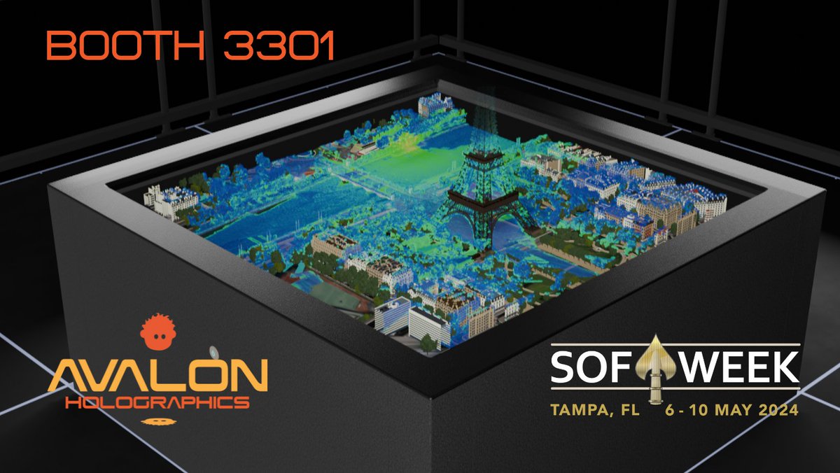 Elevate your visualization capabilities with #holographicdisplay at #SOFWeek2024. Explore EW / RF awareness, real-time situational awareness and mission planning / COA development plus more. 

Booth 3301.

Let's connect!
@USSOCOM @GlobalSOF #3D #missionplanning