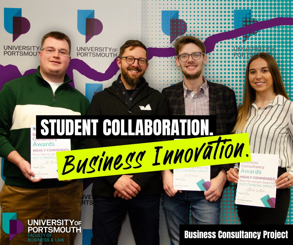 The Business Consultancy Project applications are Live! Use our student's expertise as they work on your business proposals to create solutions for business growth. Deadline: 11:59 pm, 31st May 2024 Find out more information: port.ac.uk/bcp #Business @portsmouthuni