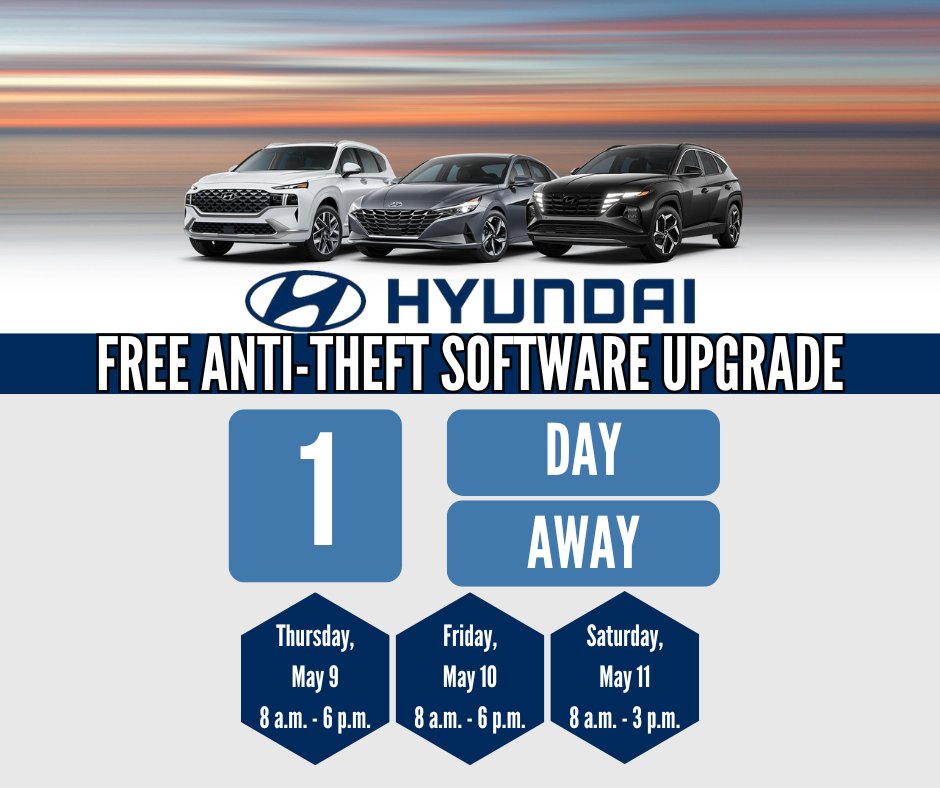 mcpnews's tweet image. Our three-day event, w/ @Hyundai, offering free anti-theft #softwareupgrades to 2011-2021 #Hyundai owners &amp;amp; lessees begins tomorrow!

❌No appointment necessary
❌No cost
❌No ID’s required

#MCPNews #MCPD