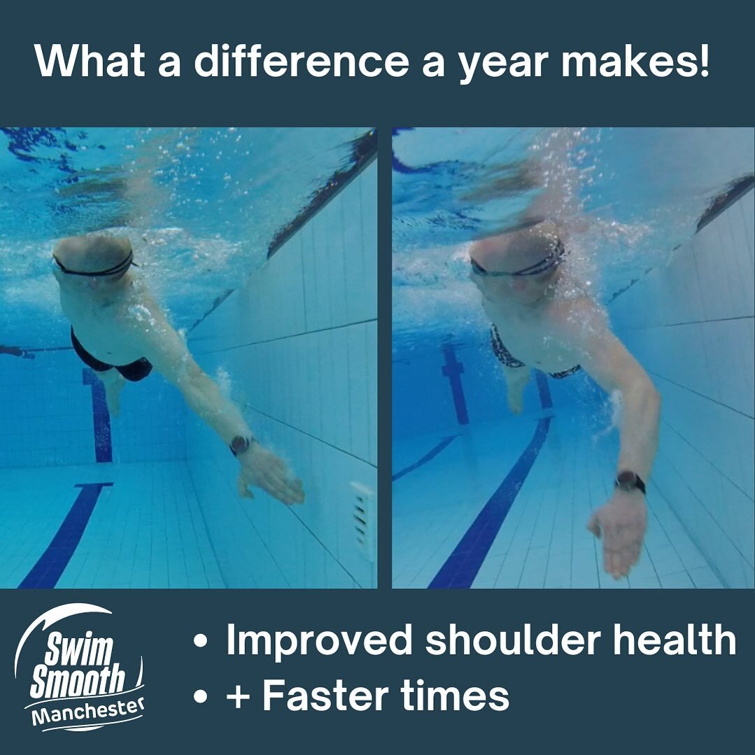 You can see the improvement from @rhys.sea’s last session. There’s been a lot of patience, hard work, and as sometimes happens with life, some unexpected set backs. After this stroke development journey we can see improved: ️ ⏱️ Times ‍ 🏊🏽Technique 💪🏽 Shoulder health …