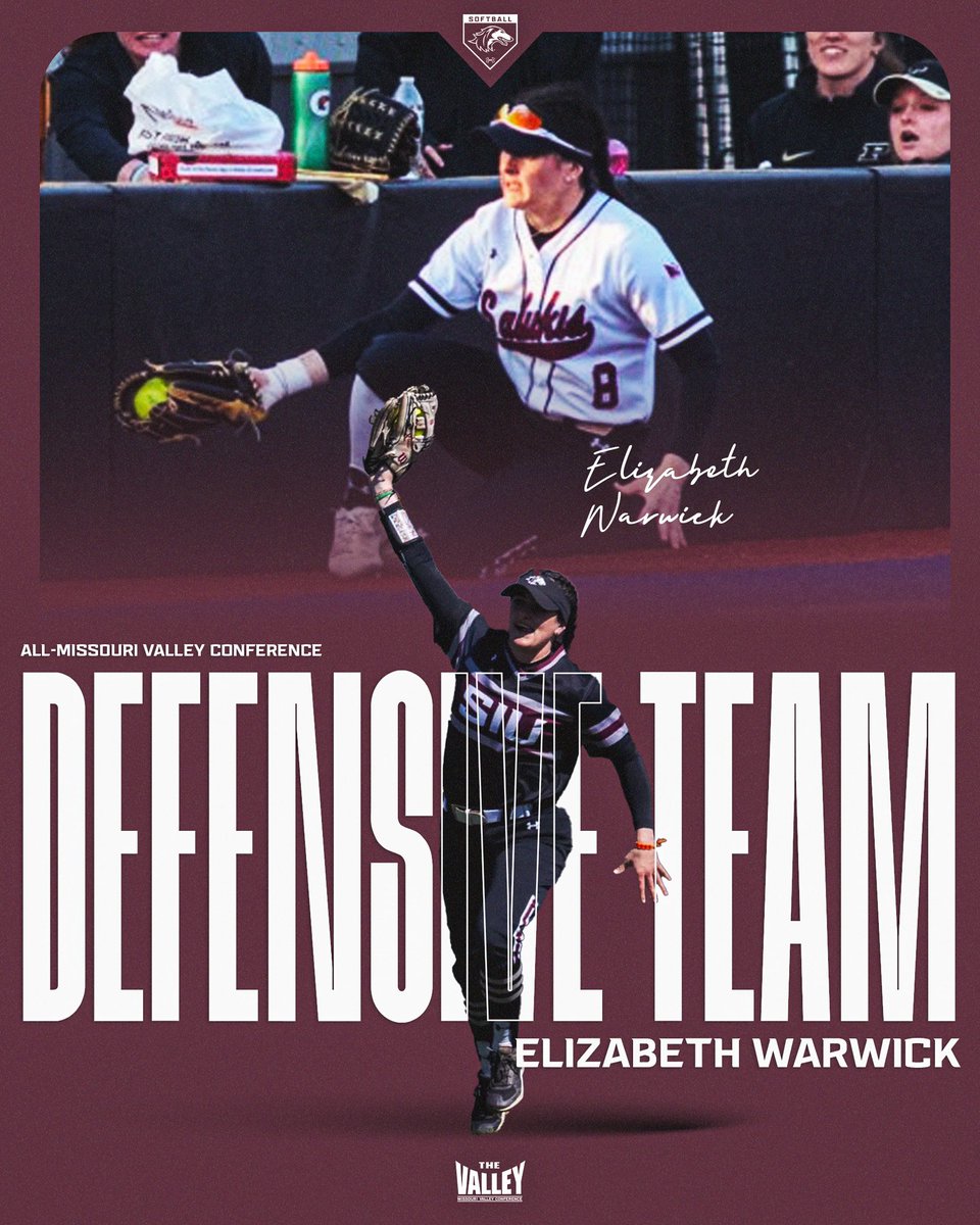 LOCKED DOWN in left field 🔐 @ElizabethW456 wins her second All-MVC Defensive Team!