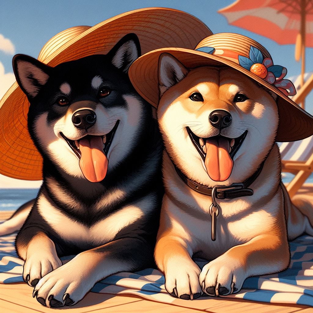 DOGS' SUMMER IS COMING AND IT IS INEVITABLE 🌞🍹 $ISHI $SHIB