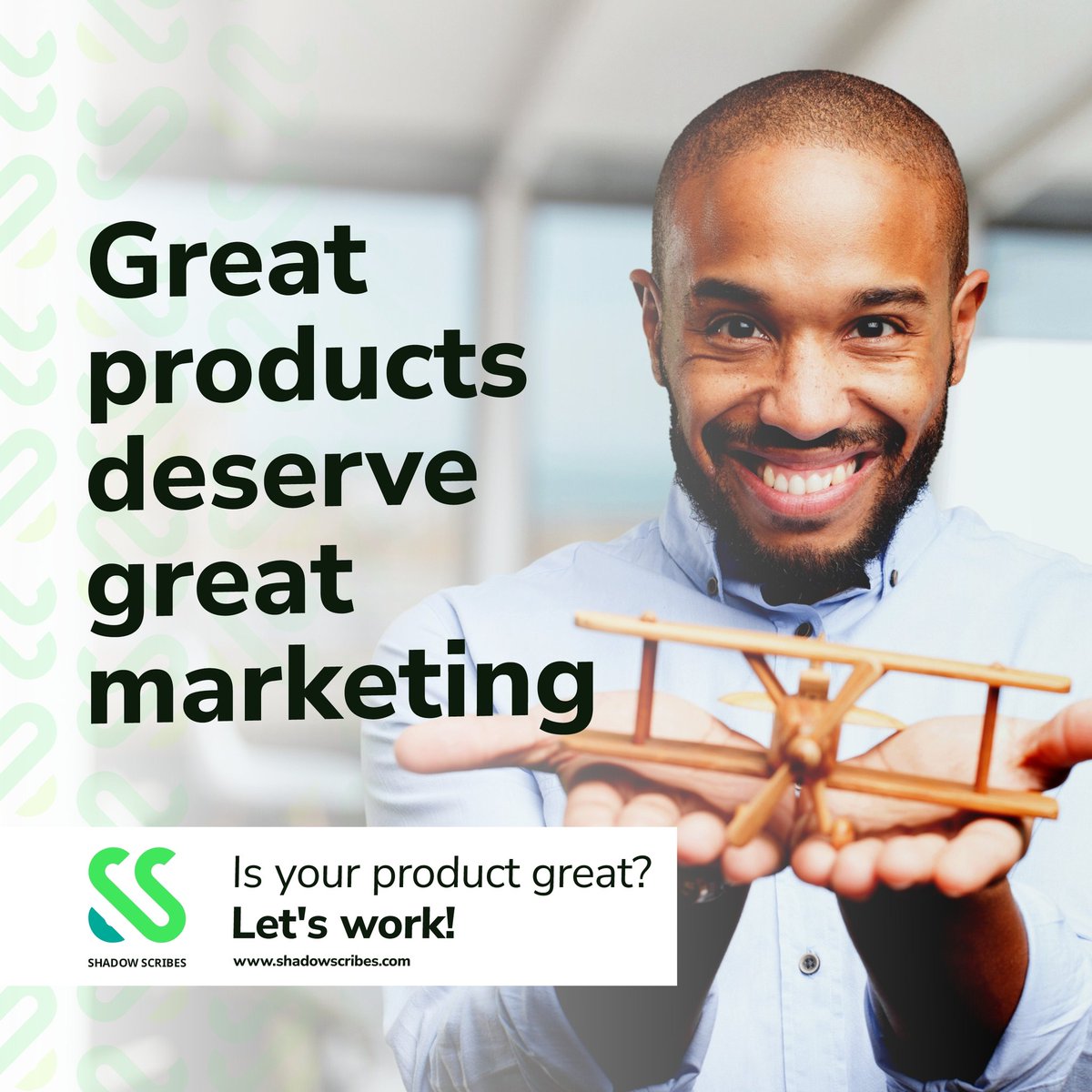 Your product may be revolutionary and have the power to transform lives but may also lack reach. This is where Shadow Scribes comes in.

We have the marketing expertise to take your product to its intended audience; driving sales and visibility levels you can only dream of.