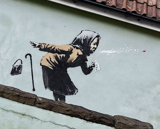 Did #Covid make us forget our manners? Banksy in Bristol, UK, 2020 #WhatIsArt #CommunitasART