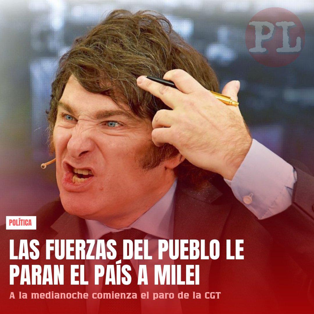 🔴 Las fuerzas del pueblo le paran el país a #Milei.

➡️A la medianoche comienza el #ParoGeneral convocado por la #CGT, ¿qué servicios y actividades afectará en #SanNicolás? 

prensalibresn.com/noticias/las-f…
#Política #LeyBases #DNU #PrensaLibreSN